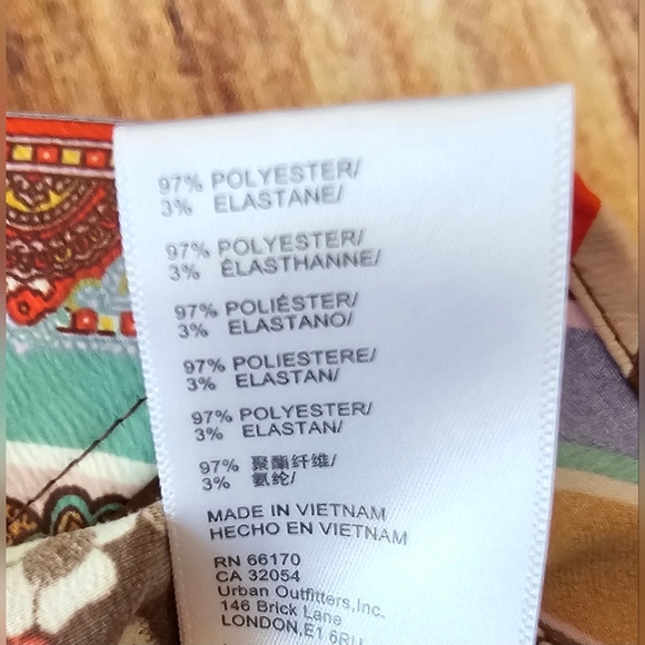 Urban Outfitters Mallory Slip Dress Size XS Scarf Print Form Fitting Back Zipper - Picture 10 of 10